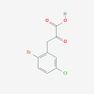 molecular formula C9H6BrClO3 B15312587 3-(2-Bromo-5-chlorophenyl)-2-oxopropanoic acid 