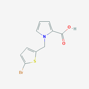 molecular formula C10H8BrNO2S B1531259 1-[(5-bromothiophen-2-yl)methyl]-1H-pyrrole-2-carboxylic acid CAS No. 1340216-05-8