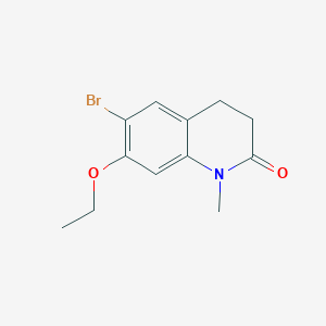 molecular formula C12H14BrNO2 B1531261 6-Bromo-7-ethoxy-1-methyl-1,2,3,4-tetrahydroquinolin-2-one CAS No. 1392223-84-5