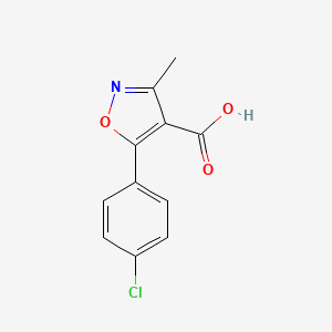 molecular formula C11H8ClNO3 B1531262 5-(4-Chloro-phenyl)-3-methyl-isoxazole-4-carboxylic acid CAS No. 91182-89-7