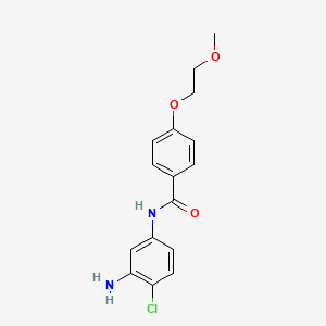 molecular formula C16H17ClN2O3 B1531263 N-(3-Amino-4-chlorophenyl)-4-(2-methoxyethoxy)-benzamide CAS No. 1020056-01-2
