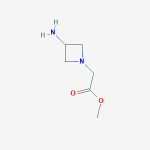 molecular formula C6H12N2O2 B15312641 Methyl 2-(3-aminoazetidin-1-yl)acetate 