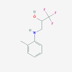 molecular formula C10H12F3NO B1531266 1,1,1-Trifluoro-3-[(2-methylphenyl)amino]propan-2-ol CAS No. 1343987-85-8