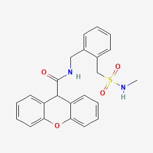 molecular formula C23H22N2O4S B15312684 N-({2-[(methylsulfamoyl)methyl]phenyl}methyl)-9H-xanthene-9-carboxamide 