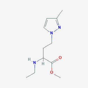 Methyl 2-(ethylamino)-4-(3-methyl-1h-pyrazol-1-yl)butanoate