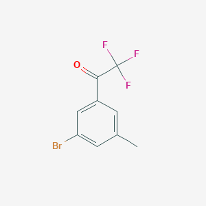 molecular formula C9H6BrF3O B15312700 1-(3-Bromo-5-methylphenyl)-2,2,2-trifluoroethan-1-one 