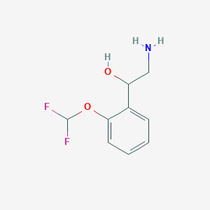 molecular formula C9H11F2NO2 B15312713 2-Amino-1-[2-(difluoromethoxy)phenyl]ethanol 