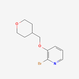 molecular formula C11H14BrNO2 B1531272 2-bromo-3-((tetrahydro-2H-pyran-4-yl)methoxy)pyridine CAS No. 1492576-48-3