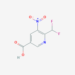 2-(Difluoromethyl)-3-nitropyridine-5-carboxylic acid