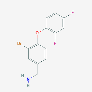 molecular formula C13H10BrF2NO B1531284 3-Bromo-4-(2,4-difluorophenoxy)-benzylamine CAS No. 1549154-52-0