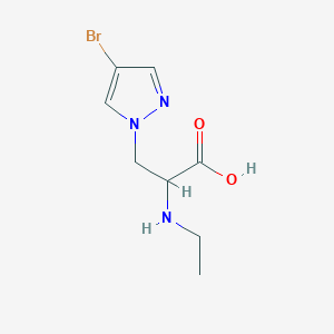 molecular formula C8H12BrN3O2 B15312847 3-(4-Bromo-1h-pyrazol-1-yl)-2-(ethylamino)propanoic acid 