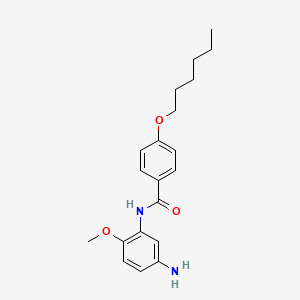 molecular formula C20H26N2O3 B1531287 N-(5-Amino-2-methoxyphenyl)-4-(hexyloxy)benzamide CAS No. 1830160-36-5
