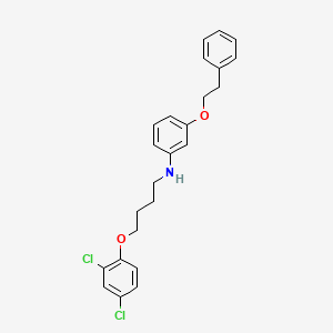molecular formula C24H25Cl2NO2 B1531288 N-[4-(2,4-Dichlorophenoxy)butyl]-3-(phenethyloxy)aniline CAS No. 1040681-95-5