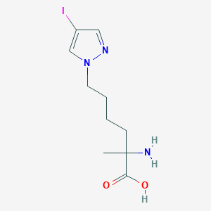 2-Amino-6-(4-iodo-1h-pyrazol-1-yl)-2-methylhexanoic acid