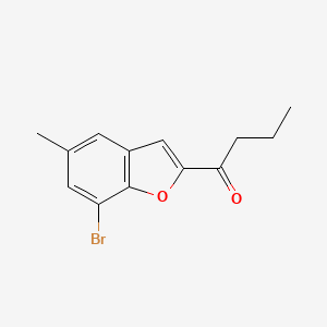 1-(7-Bromo-5-methylbenzofuran-2-yl)butan-1-one