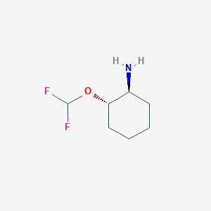 molecular formula C7H13F2NO B15312896 (1S,2S)-2-(difluoromethoxy)cyclohexan-1-amine 