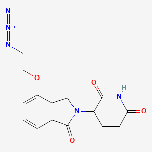 molecular formula C15H15N5O4 B15312897 3-[4-(2-azidoethoxy)-1-oxo-2,3-dihydro-1H-isoindol-2-yl]piperidine-2,6-dione 