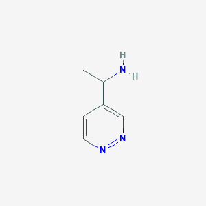 molecular formula C6H9N3 B1531290 1-(Pyridazin-4-yl)ethanamine CAS No. 1008498-13-2