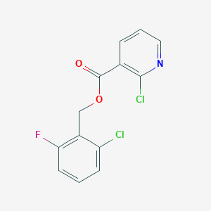 molecular formula C13H8Cl2FNO2 B15312923 (2-Chloro-6-fluorophenyl)methyl 2-chloropyridine-3-carboxylate CAS No. 436842-87-4