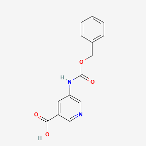 molecular formula C14H12N2O4 B15312941 5-(((Benzyloxy)carbonyl)amino)nicotinic acid 