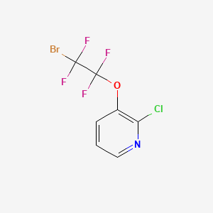 molecular formula C7H3BrClF4NO B15312949 3-(2-Bromo-1,1,2,2-tetrafluoroethoxy)-2-chloropyridine 