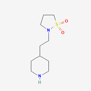 2-[2-(Piperidin-4-yl)ethyl]-1lambda~6~,2-thiazolidine-1,1-dione