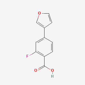 molecular formula C11H7FO3 B1531297 2-氟-4-(呋喃-3-基)苯甲酸 CAS No. 1339862-17-7