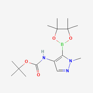 tert-Butyl N-[1-methyl-5-(tetramethyl-1,3,2-dioxaborolan-2-yl)-1H-pyrazol-4-yl]carbamate