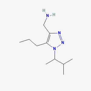 molecular formula C11H22N4 B15312975 [1-(3-methylbutan-2-yl)-5-propyl-1H-1,2,3-triazol-4-yl]methanamine 