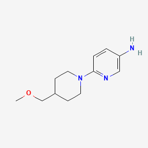 molecular formula C12H19N3O B1531298 6-[4-(Methoxymethyl)piperidin-1-yl]pyridin-3-amine CAS No. 1339749-38-0