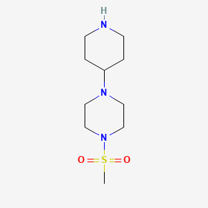 molecular formula C10H21N3O2S B1531299 1-(Methylsulfonyl)-4-(4-piperidinyl)piperazine CAS No. 349535-17-7