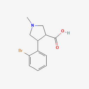 4-(2-Bromophenyl)-1-methylpyrrolidine-3-carboxylic acid