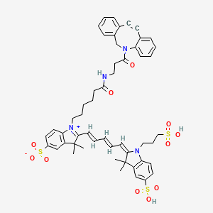 molecular formula C52H56N4O11S3 B1531303 Sulfo-Cy5 DBCO CAS No. 1564286-24-3