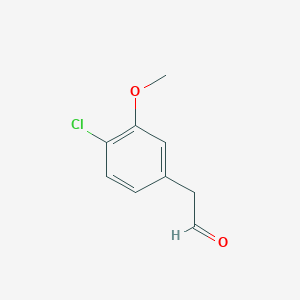 molecular formula C9H9ClO2 B15313036 2-(4-Chloro-3-methoxyphenyl)acetaldehyde 