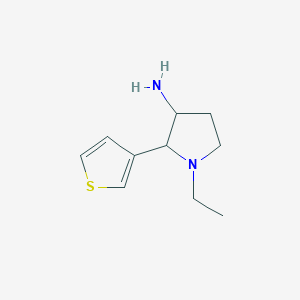 1-Ethyl-2-(thiophen-3-yl)pyrrolidin-3-amine