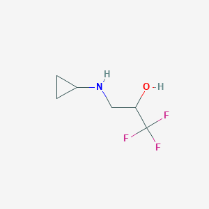 molecular formula C6H10F3NO B1531307 3-(Cyclopropylamino)-1,1,1-trifluoropropan-2-ol CAS No. 1343020-12-1