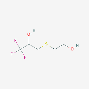 molecular formula C5H9F3O2S B1531308 1,1,1-三氟-3-[(2-羟乙基)硫烷基]丙烷-2-醇 CAS No. 1343386-93-5