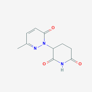 molecular formula C10H11N3O3 B15313080 3-(3-methyl-6-oxo-1(6H)-pyridazinyl)-2,6-Piperidinedione 