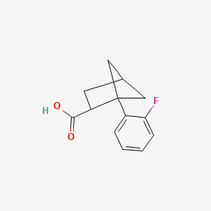 molecular formula C13H13FO2 B15313119 1-(2-Fluorophenyl)bicyclo[2.1.1]hexane-2-carboxylicacid 