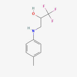 molecular formula C10H12F3NO B1531312 1,1,1-Trifluoro-3-[(4-methylphenyl)amino]propan-2-ol CAS No. 1344007-30-2