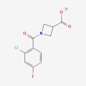 molecular formula C11H9ClFNO3 B1531313 Acide 1-(2-chloro-4-fluorobenzoyl)azétidine-3-carboxylique CAS No. 1407081-62-2