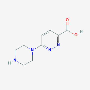 molecular formula C9H12N4O2 B15313133 6-(Piperazin-1-yl)pyridazine-3-carboxylic acid 