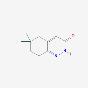 molecular formula C10H14N2O B1531314 6,6-Dimethyl-2,3,5,6,7,8-hexahydrocinnolin-3-one CAS No. 1339248-04-2