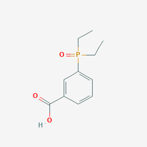 molecular formula C11H15O3P B15313150 m-Diethylphosphinylbenzoic acid 