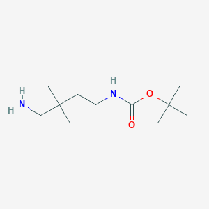 molecular formula C11H24N2O2 B15313186 Tert-butyl n-(4-amino-3,3-dimethylbutyl)carbamate 