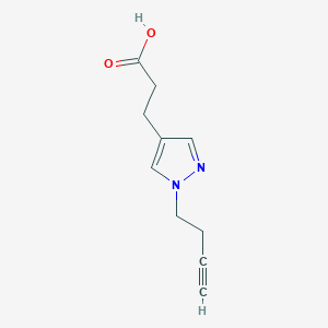 molecular formula C10H12N2O2 B1531319 3-[1-(丁-3-炔-1-基)-1H-吡唑-4-基]丙酸 CAS No. 2098070-33-6