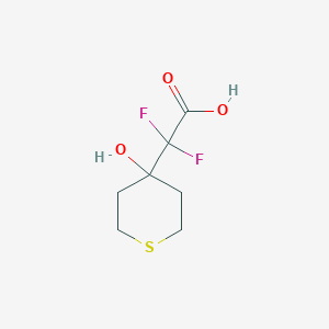 molecular formula C7H10F2O3S B15313201 2,2-Difluoro-2-(4-hydroxytetrahydro-2h-thiopyran-4-yl)acetic acid 