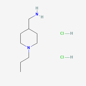 molecular formula C9H22Cl2N2 B15313215 1-(1-Propylpiperidin-4-yl)methanaminedihydrochloride CAS No. 2825012-46-0