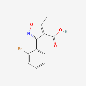 molecular formula C11H8BrNO3 B15313225 3-(2-Bromophenyl)-5-methylisoxazole-4-carboxylic acid 