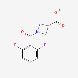 molecular formula C11H9F2NO3 B1531327 1-(2,6-二氟苯甲酰基)氮杂环丁烷-3-羧酸 CAS No. 1411055-43-0